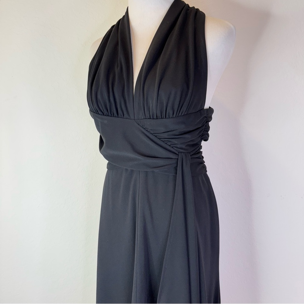 WHBM Black Dress Criss Cross Straps Open Back